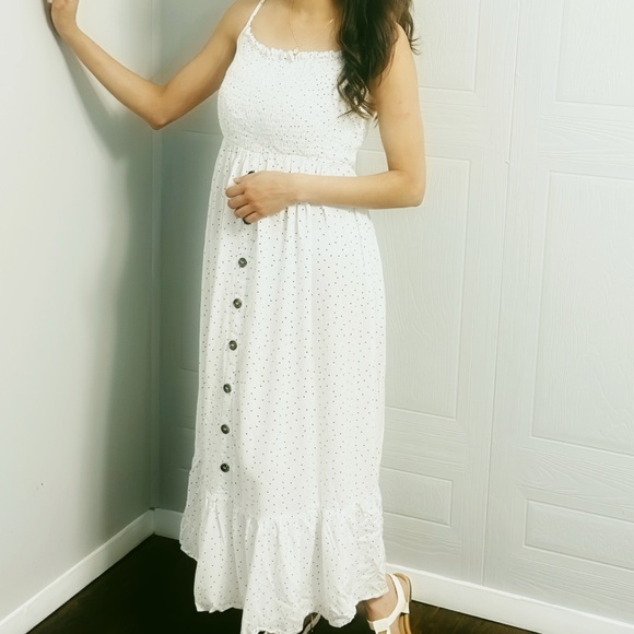 Dresses & Skirts - White Polka Dot Summer Dress